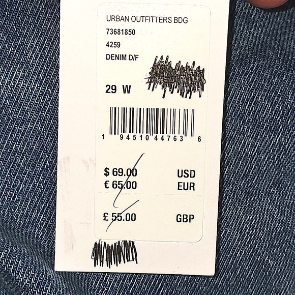 Urban Outfitters BDG Puddle Distressed Super High Waist Wide Leg Jeans Size 29W - Picture 10 of 15